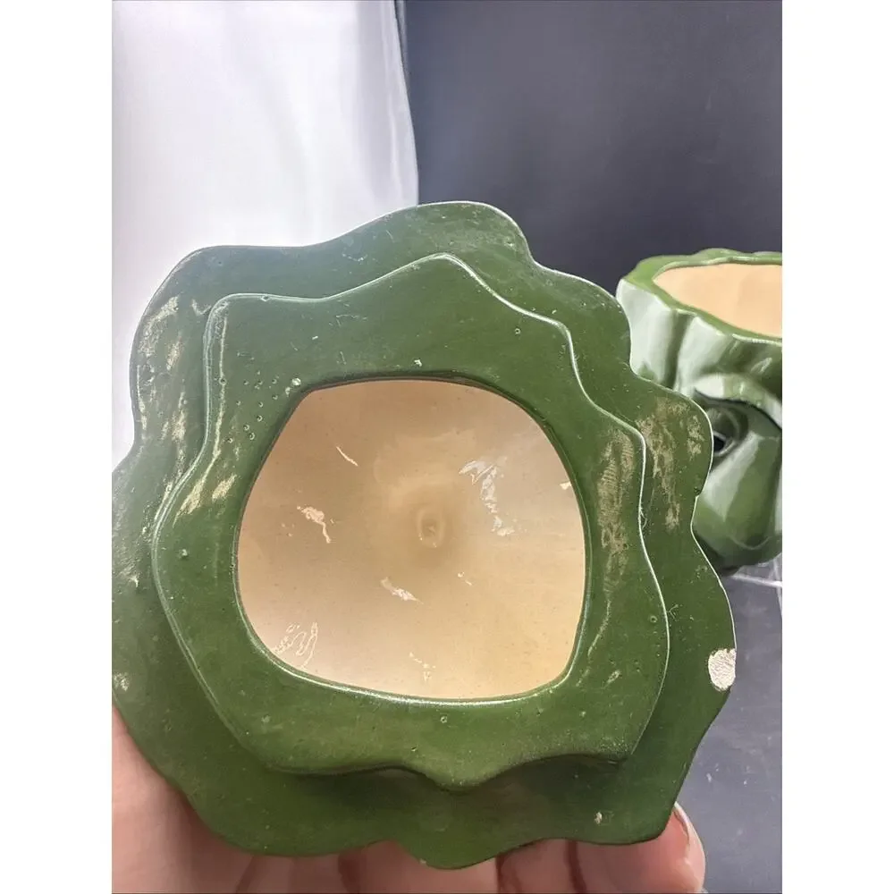 VTG Kitschy Ceramic Mr Green Pepper Face Storage Jar Canister Hobbyist 1988